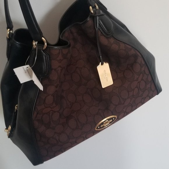 COACH Edie Shoulder Bag In Signature Jacquard - Picture 10 of 14
